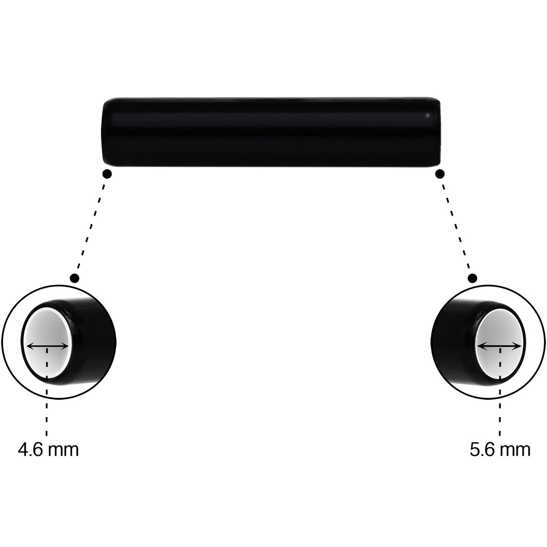 5mm to 6mm Black Aluminum Body Piercing Ball Removal Tool