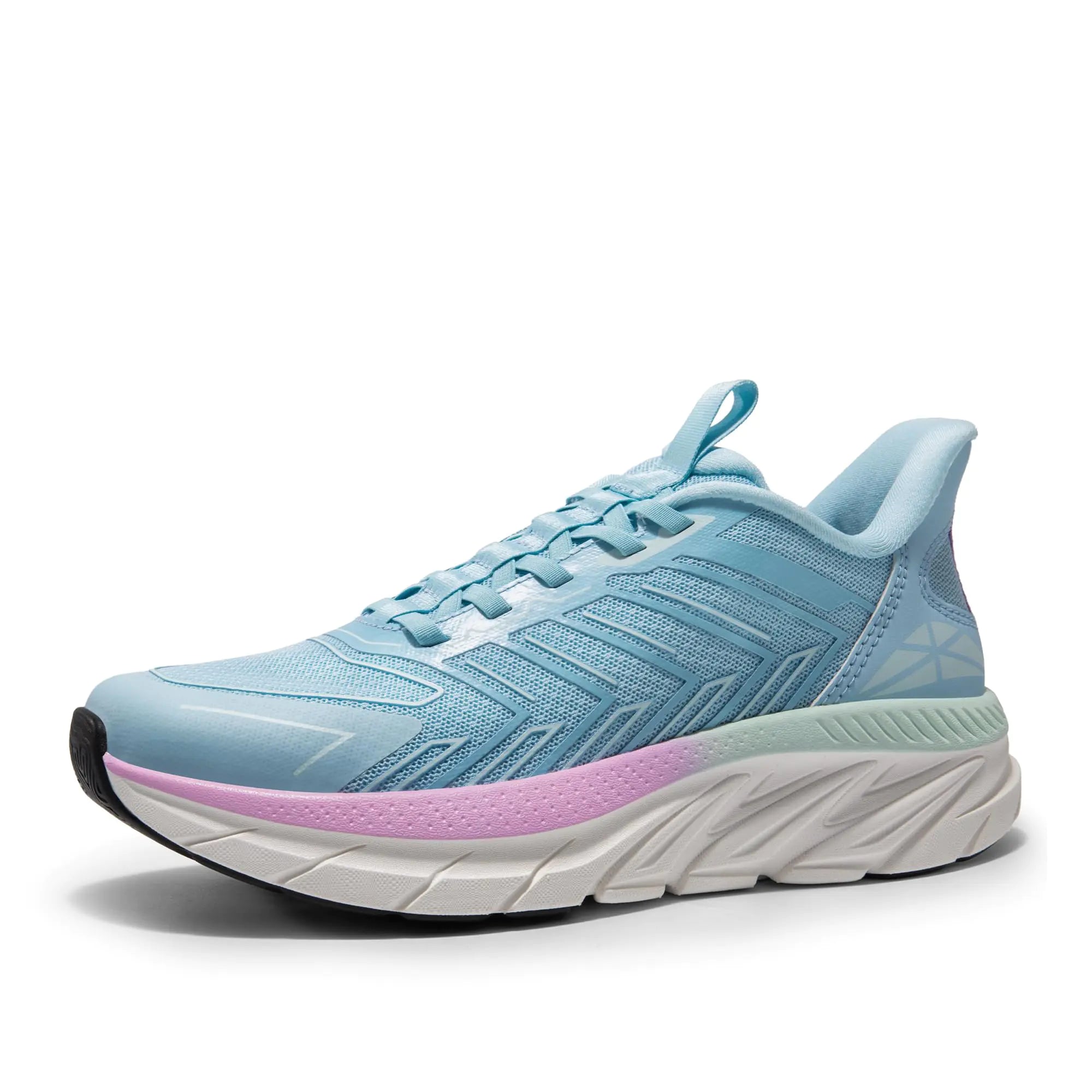 Women's Slip On Walking Shoes Running ActiveCushion Comfortable Tennis Breathable Non Slip Athletic Gym Workout Cross Training Sneakers 6 Light Blue - #GIAA73110001