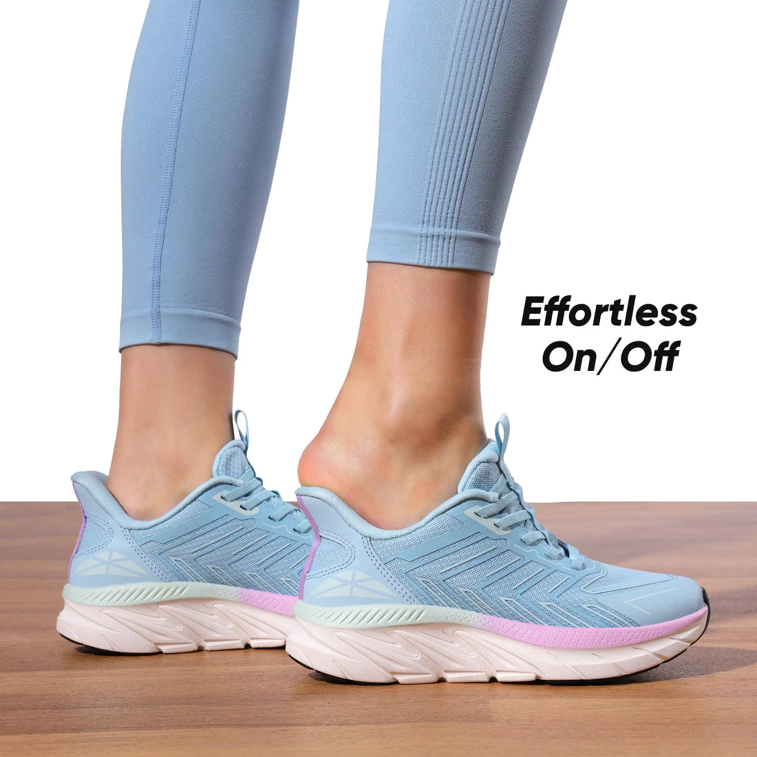 Women's Slip On Walking Shoes Running ActiveCushion Comfortable Tennis Breathable Non Slip Athletic Gym Workout Cross Training Sneakers 6 Light Blue - #GIAA73110001