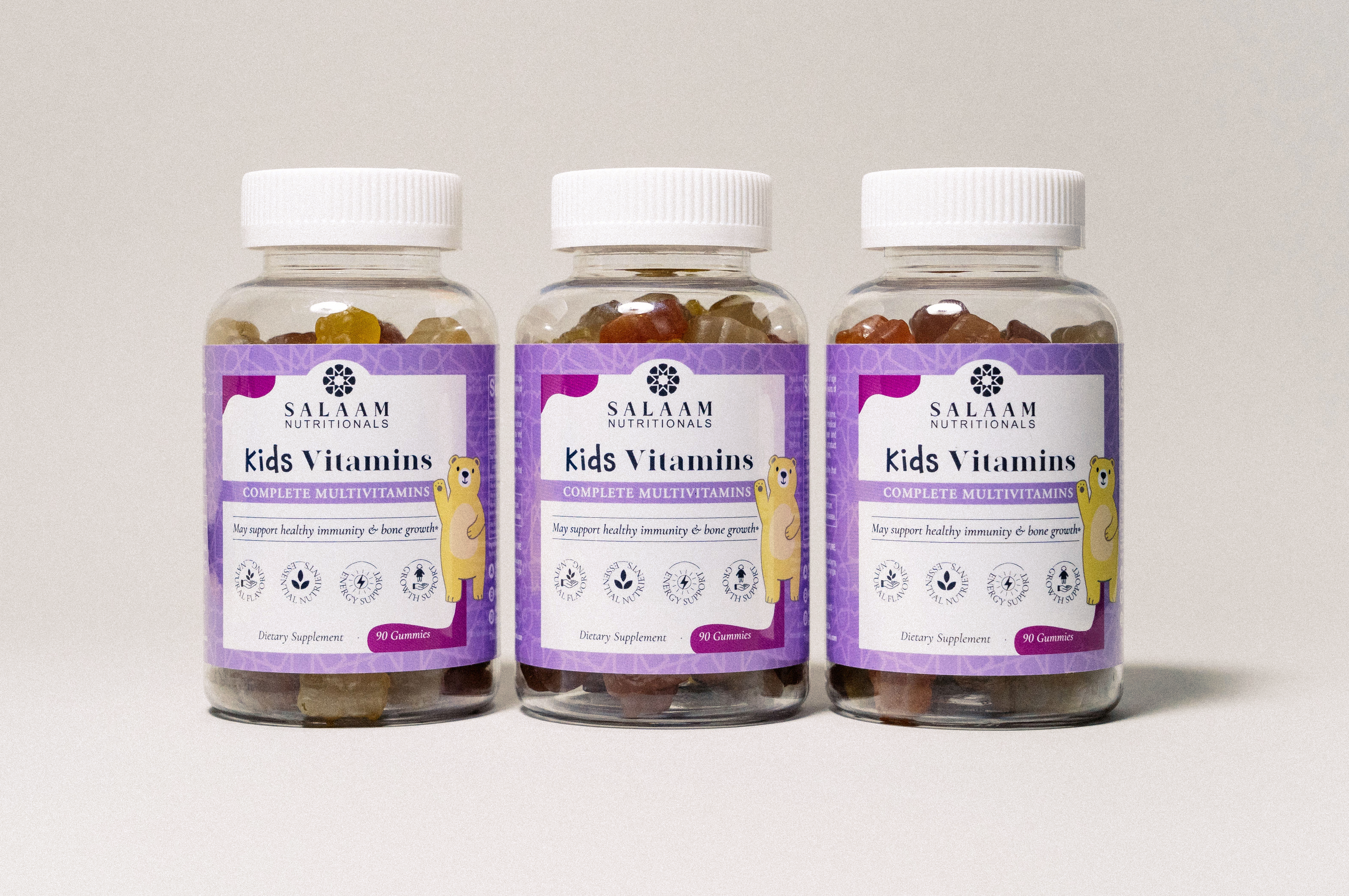 Halal Kids Gummy Multivitamins – Vitamins A, C, E & Zinc, 90 Count